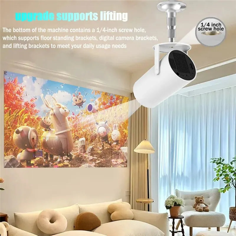 Plus HD Projector Portatil 4K 1280x720P Android Wifi LED