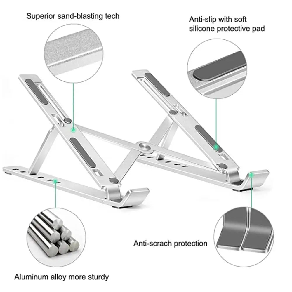 Laptop Stand for MacBook Air Pro Foldable Desktop Notebook Stand Holder Portable Aluminum Laptop Holder For Xiaomi Air