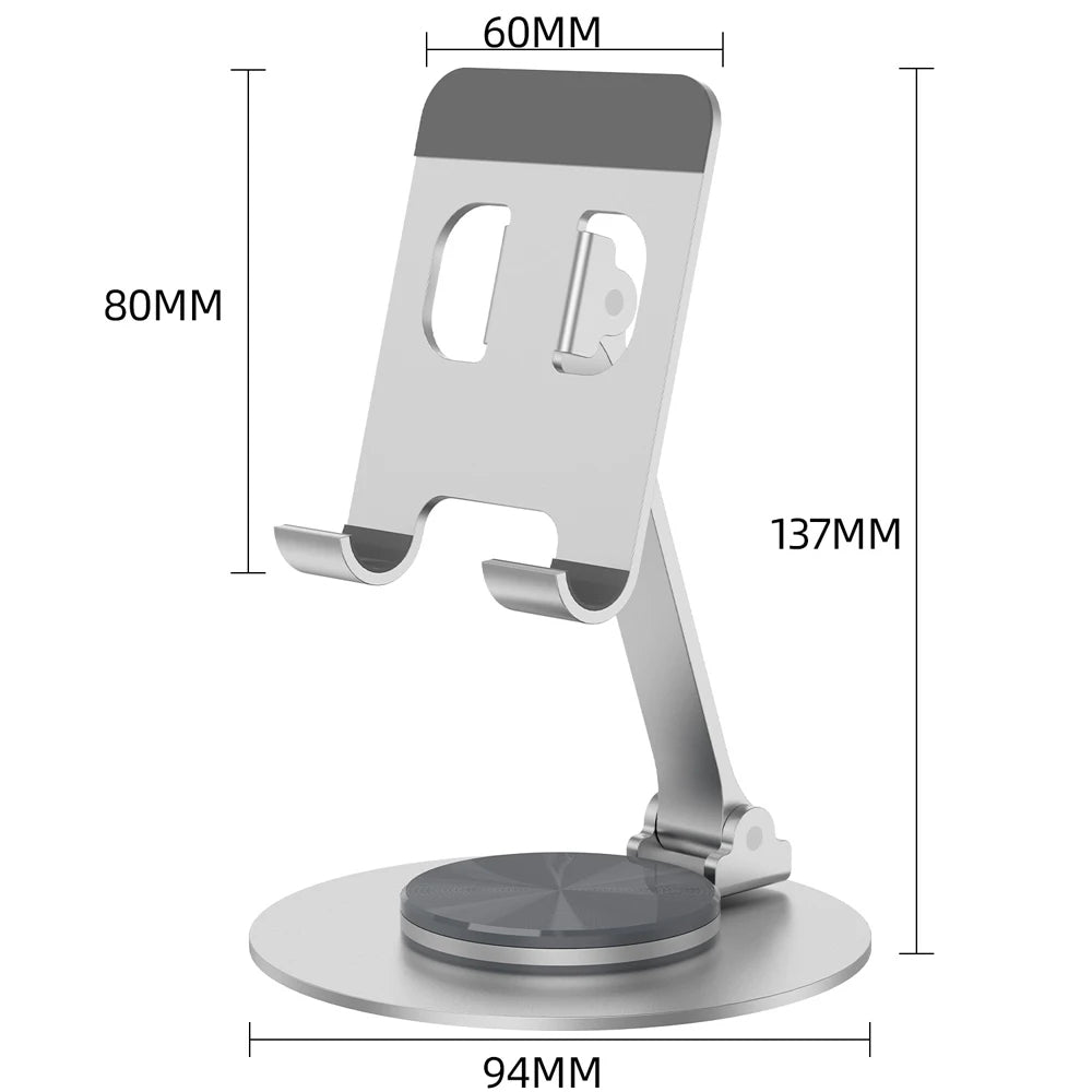 Metal 360° Rotating Desk Mobile Phone Holder Stand for iPhone Cellphone Smartphone Mobile Phones Ipad Telephone Reader