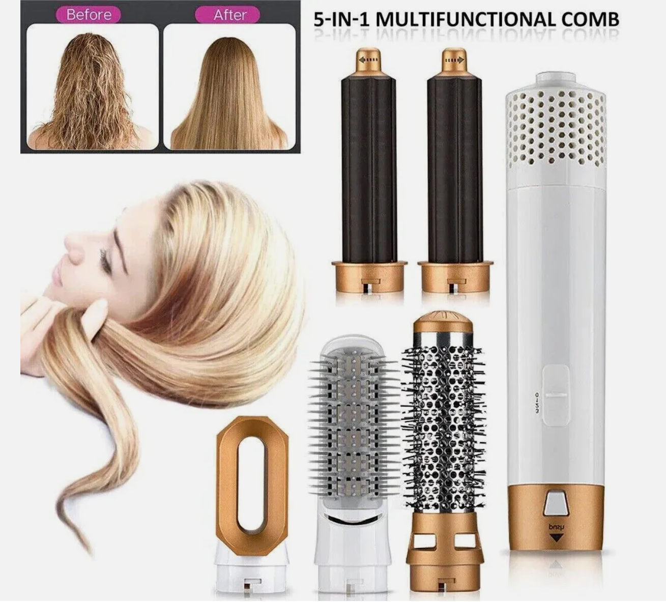 ✨Last Day 49% OFF -5-in-1 Hair Brush (FREE SHIPPING) ✨آخر يوم خصم 49٪ - فرشاة شعر 5 في 1 (شحن مجاني)